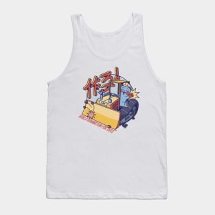 Blue-Collar Cat Cat Tractor by Tobe Fonseca Tank Top